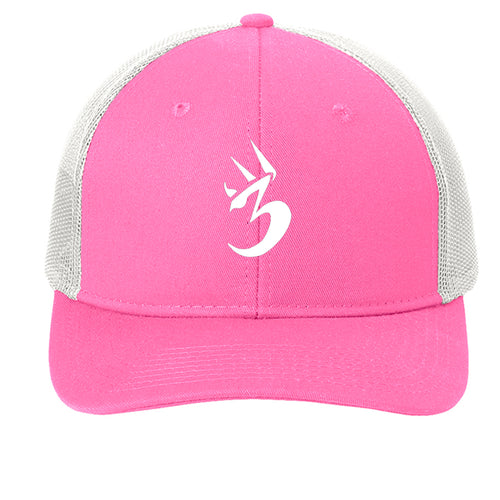 True Pink/ White - C402 - FRONT